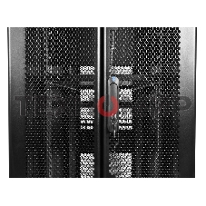 Шкаф серв. ПРОФ нап. 42U (600x1000) дверь перфорированная 2 шт., цвет черный, в сборе (ШТК-СП-42.6.10-44АА-9005) (1 коробка)