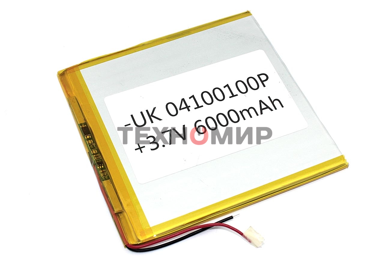 Аккумулятор Li-Pol (батарея) 4*100*100мм 2pin 3.7V/6000mAh