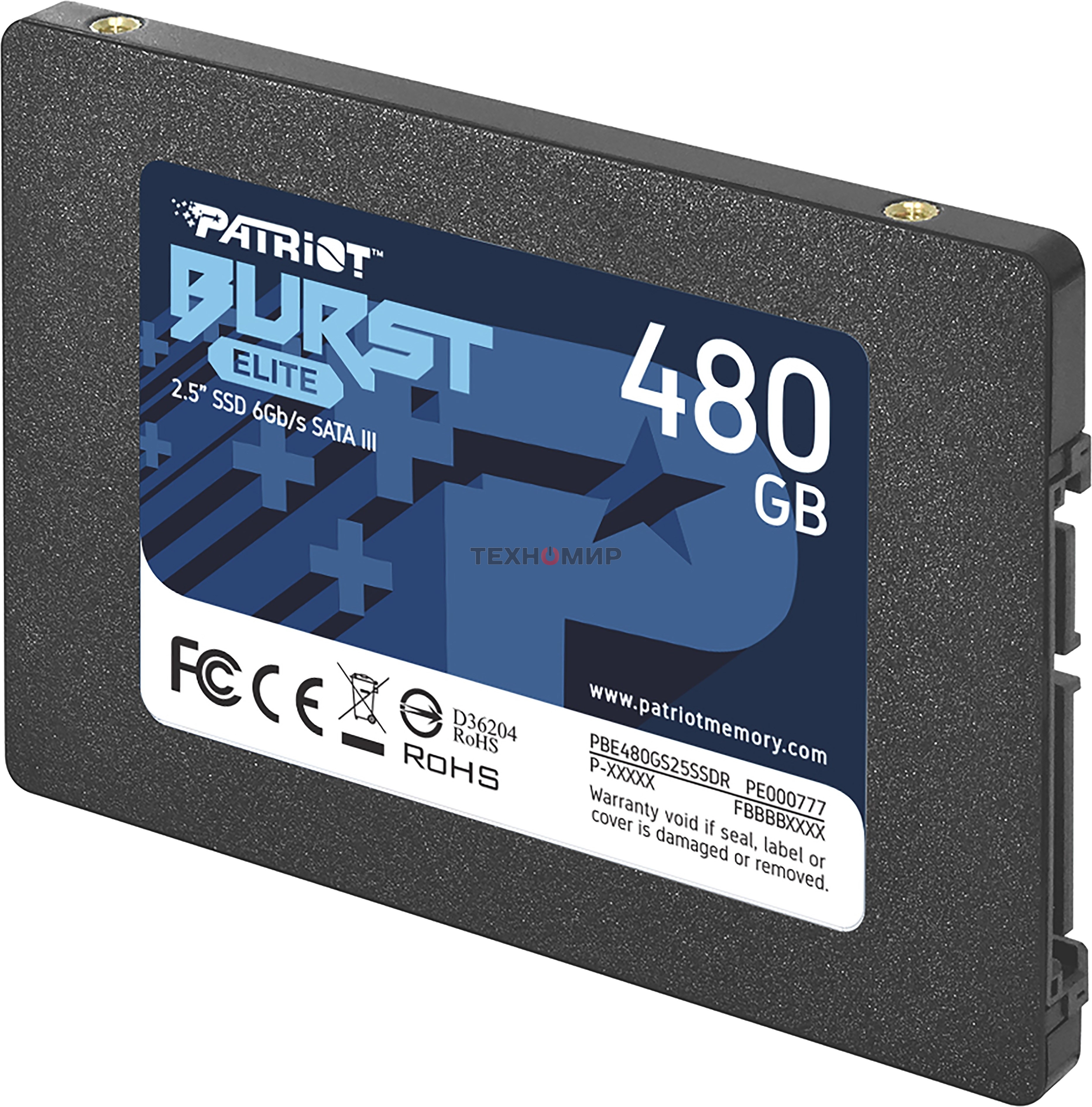 Накопитель SSD Patriot Burst Elite, 480Gb, SATA, 2.5