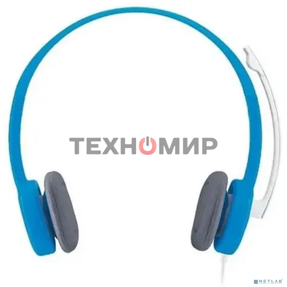 Гарнитура проводная с микрофоном Logitech H150 синий/белый 1.8м накладные оголовье (981-000454)