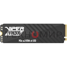 Накопитель SSD Patriot Viper VP4300, 2Tb, PCIe 4.0 x4, M.2 2280, NVMe, R/W 7400/6800, с радиатором