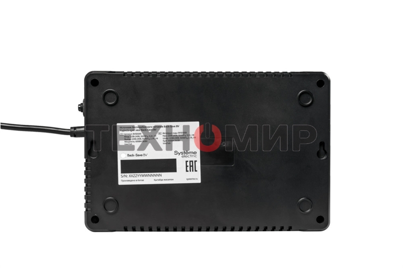 Источник бесперебойного питания Systeme Electriс Back-Save, 600VA/360W, 230V, Line-Interactive, AVR, 6xC13 Outlets, USB charge(type A), USB