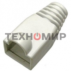 Защитные колпачки для кабеля 6,0мм cat.5, на соединение коннектора с кабелем, белый, 100 шт. в пчк