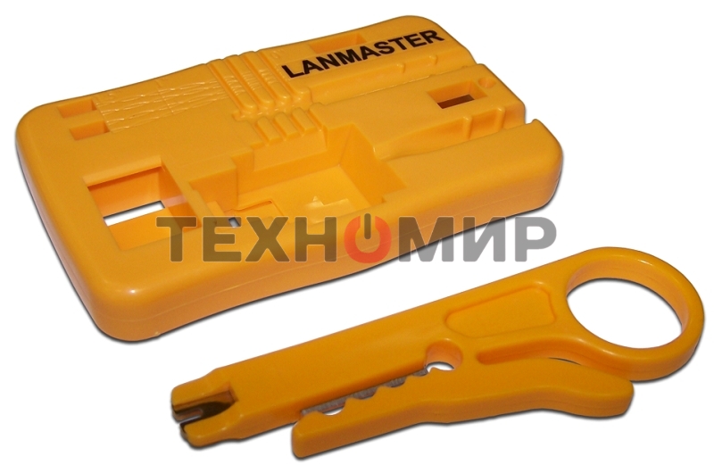 Монтажная площадка LANMASTER (LAN-OK-FIX) для кейстоунов с инструментом для разделки кабеля
