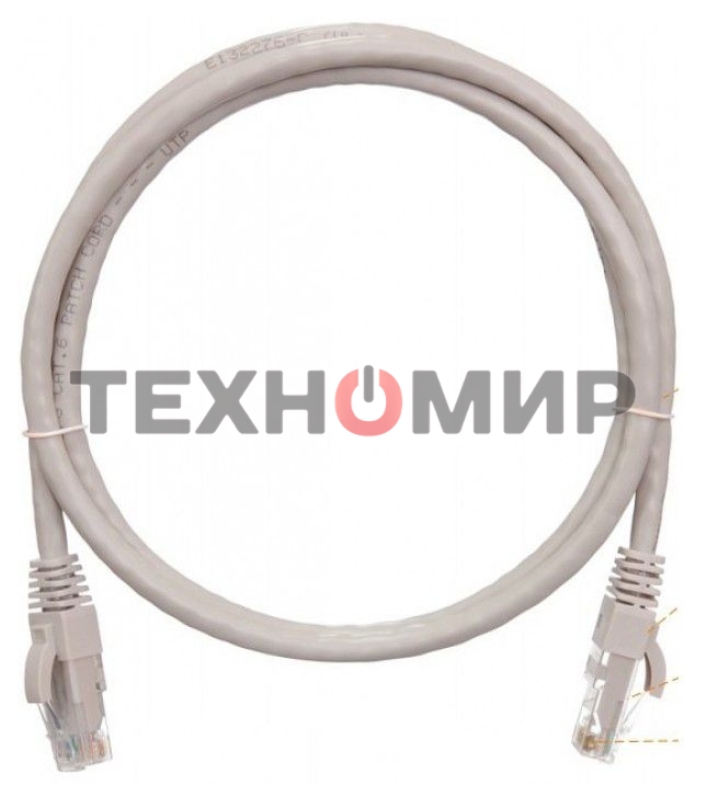 Патч-корд Lanmaster LAN-PC45/U6-2.0-GY вилка RJ-45-вилка RJ-45 кат.6 2м серый LSZH