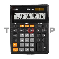 Калькулятор настольный Deli EM888 черный 12-разр.