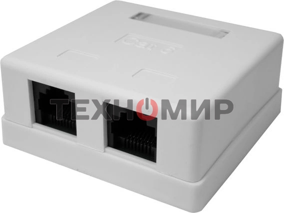 Компьютерная розетка 8P8C (RJ-45), UTP, Cat.6, 2 порта