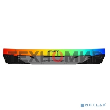Оперативная память Kingston Fury Renegade, DDR4, 16GB (1x16GB), 3200MHz, CL16, DIMM, с радиатором, RGB, серебристый/черный