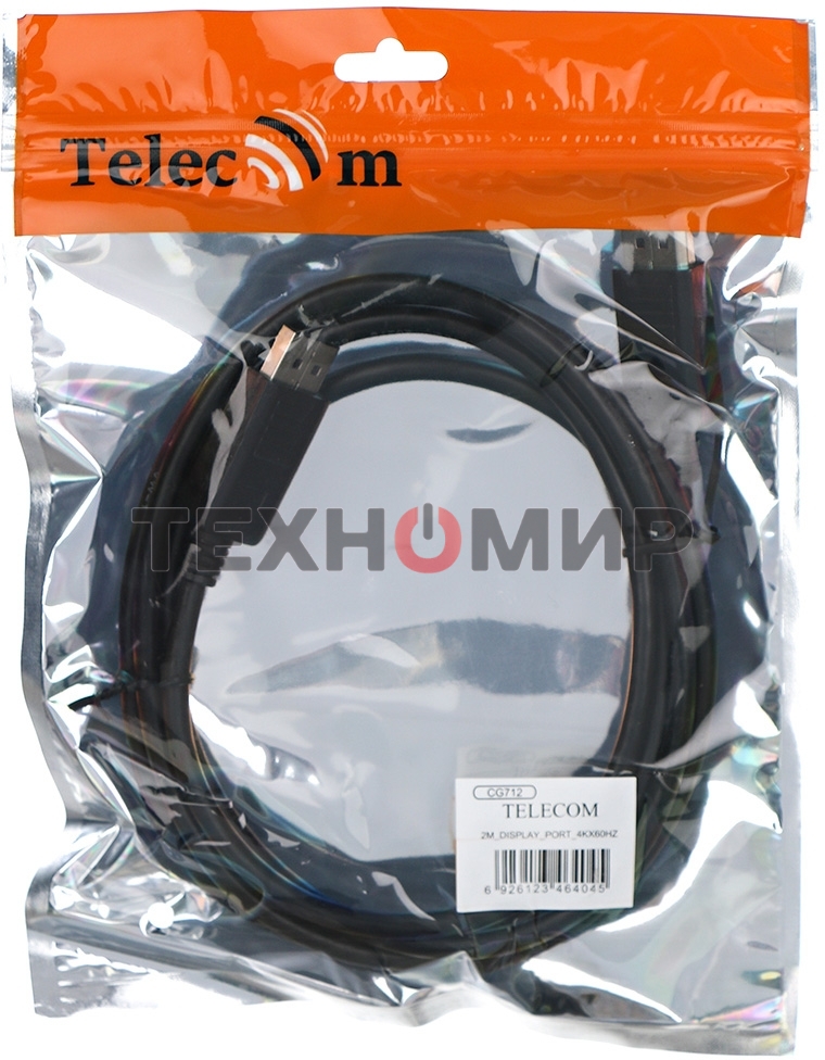 Кабель соединительный DP-DP 1.2V 4K@60Hz 2м Telecom CG712-2M