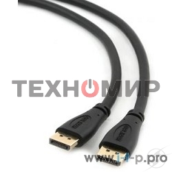 Кабель DisplayPort Gembird/Cablexpert CC-DP2-10, v1.2, 3м, 20M/20M, черный, экран, пакет