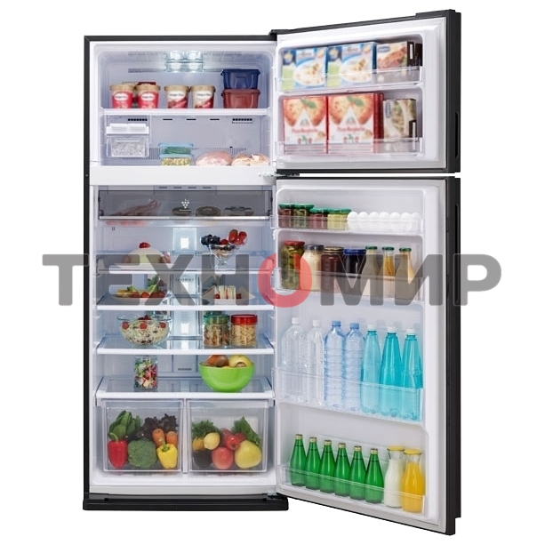 Холодильник Sharp SJ-XE55PMBE бежевый двухкамерный 388/148 л морозилка сверху