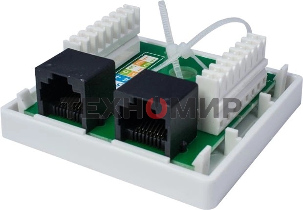 Компьютерная розетка 8P8C (RJ-45), UTP, Cat.6, 2 порта