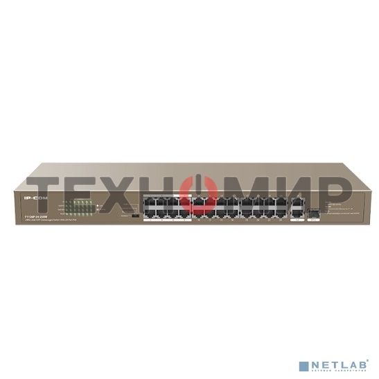 Коммутатор IP-COM F1126P-24-250W PoE неуправляемый 26-Ports 10/100 Mbps Base-TX + 1-Port 1000 Base-X SFP/24-Ports PoE (PoE бюджет 230W)