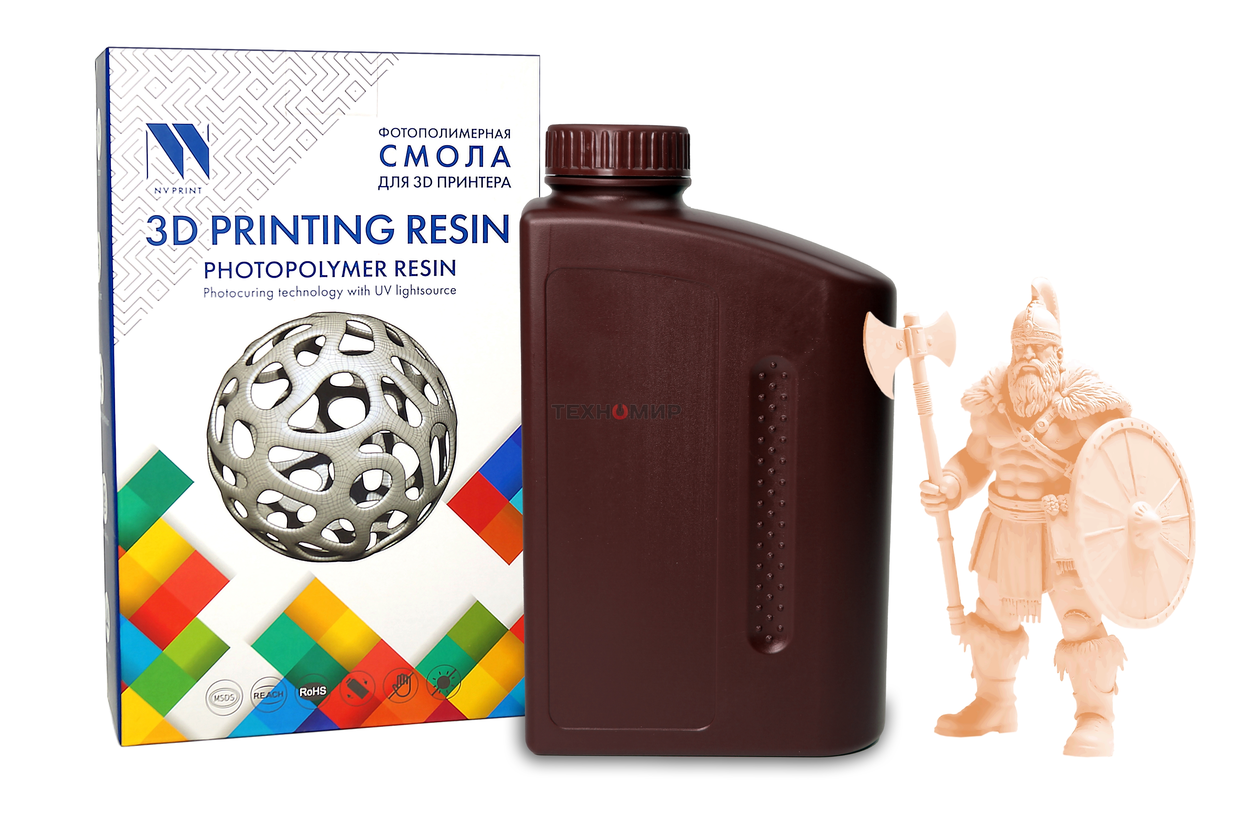 Фотополимерная смола NVPrint Plant Based Resin Beige для 3D печати 1 кг (бут)