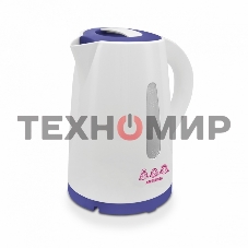 Чайник электрический Мастерица ЕК-1701M белый/фиолетовый