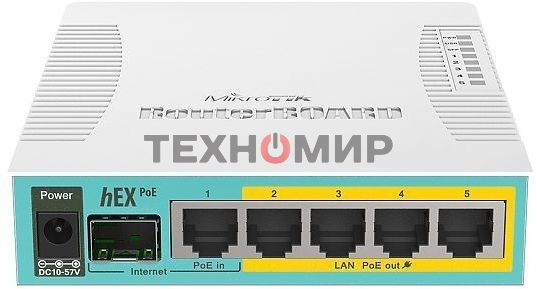 Маршрутизатор 10/100/1000M 5PORT HEX POE RB960PGS MIKROTIK