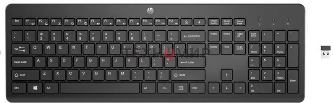 Клавиатура HP 230 беспроводная, радиоканал, чёрный
