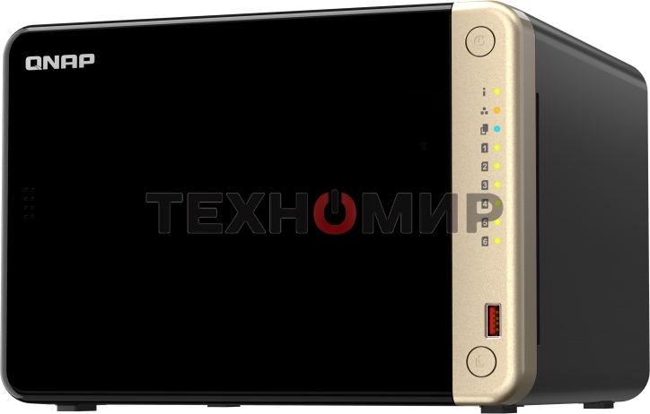 Сетевое хранилище NAS Qnap Original TS-664-8G 6-bay настольный Celeron N5095