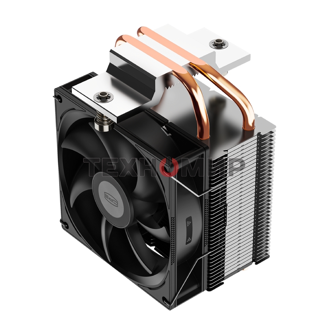 Кулер для процессора PCCooler R200 S115X/1200/1700/AM4/AM5 (TDP 110W, 90мм Non LED Fan, 2 тепловые трубки 6мм, 2200RPM, 28,3dBa)