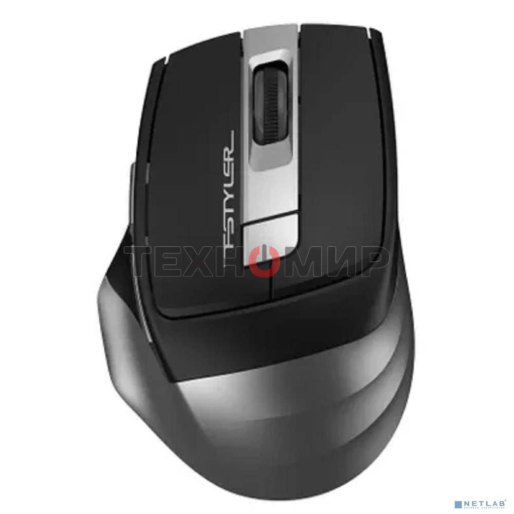Мышь беспроводная A4Tech Fstyler FG35 серый/черный, 2000 dpi, радиоканал, USB, кнопки - 6