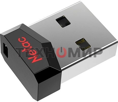 Флешка USB Netac UM81 (NT03UM81N-004G-20BK), 4Gb, USB 2.0, R/W 30/10, черный/красный