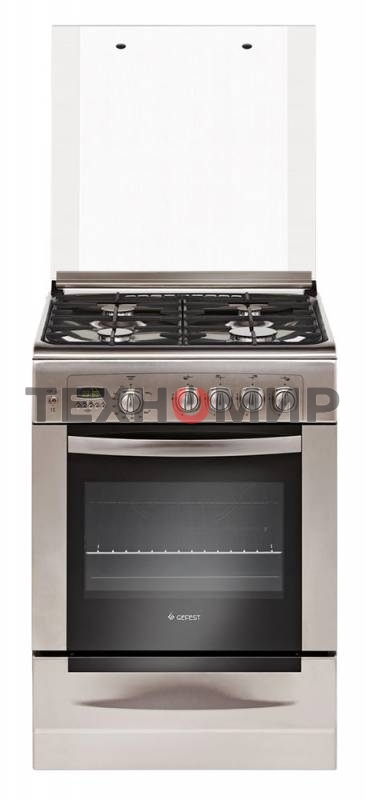 Плита газовая Gefest ПГ 6100-04 0004 серебристый, конфорок 4 шт, духовка 52 л, 60 см x 85 см x 60 см