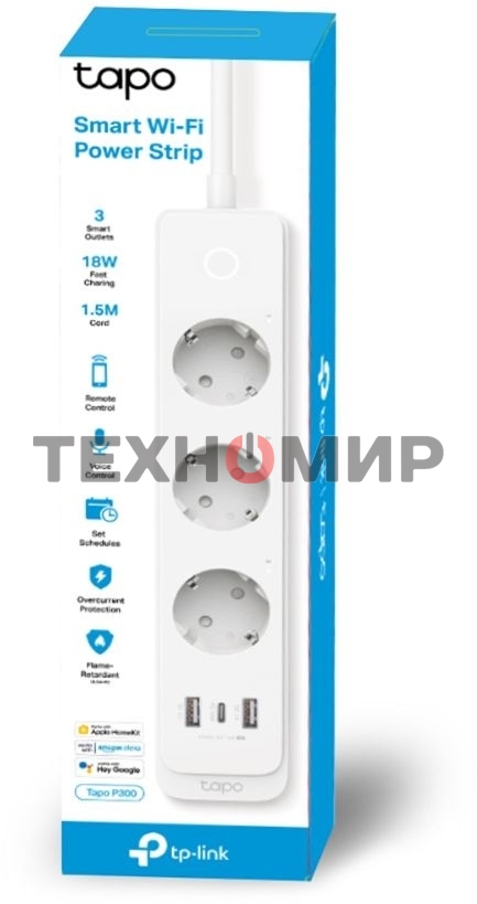 Умный сетевой фильтр TP-Link Tapo P300