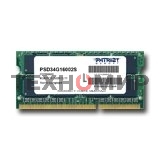 Оперативная память Patriot, DDR3, 4GB, (1x4 GB,), 1600 MHz, CL11, SO-DIMM