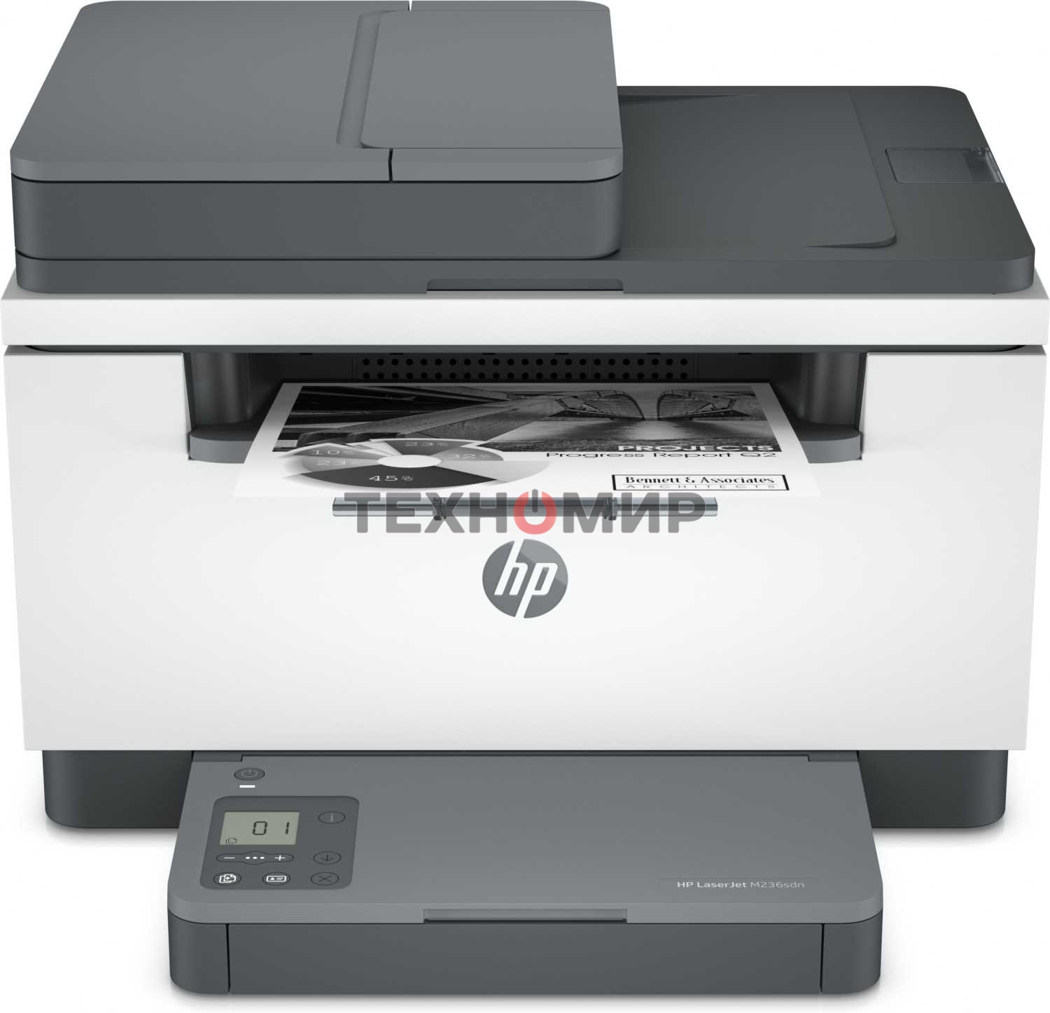 МФУ лазерное HP LaserJet M236sdn (9YG08A), A4, ч/б, печ. до 29 стр/мин., скан. до 19 стр/мин. (ч/б) 10 стр/мин. (цвет), 600 x 600 dpi, USB, RJ-45, Air Print, Mopria