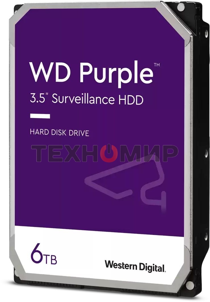 Жесткий диск Western Digital 6Tb SATA-IIISurveillance Purple (5400rpm) 256Mb 3.5
