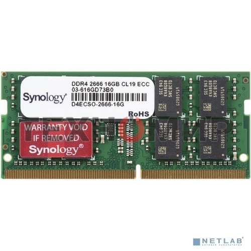 Оперативная память Synology, DDR4, 16GB (1x16GB), 2666MHz, CL17, SO-DIMM