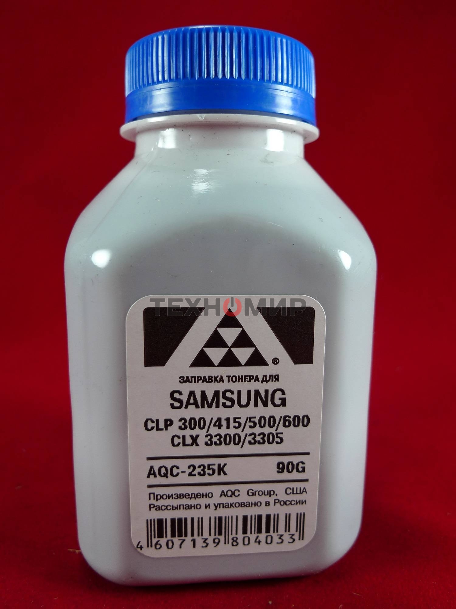 Тонер Samsung CLP 300/315/320/325/360/415/500/510/600/610/660/CLX3300/3305 черный, (фл.90г.) AQC фас. Россия