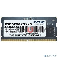 Оперативная память Patriot, DDR5, 8GB (1x8 GB), 4800 MHz, CL40, SO-DIMM