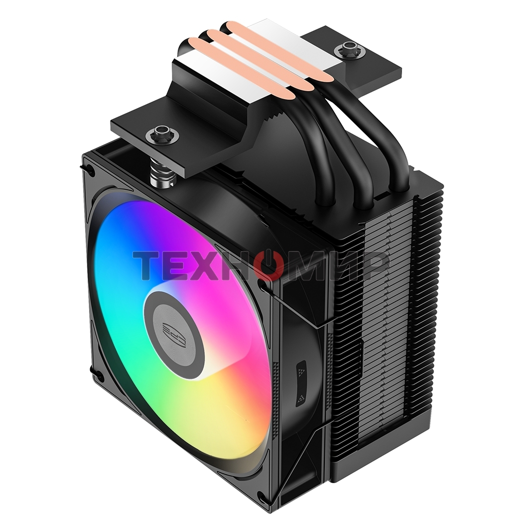 Кулер для процессора PCCooler R300 ARGB BK черный 92мм алюминий+медь 2200rpm 30db 4-pin 150W 133мм