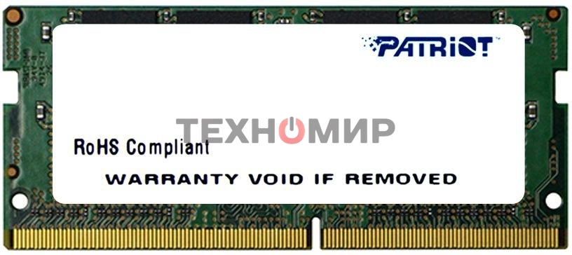 Оперативная память Patriot Signature, DDR4, 32GB (1x32 GB), 2666 MHz, CL19, SO-DIMM
