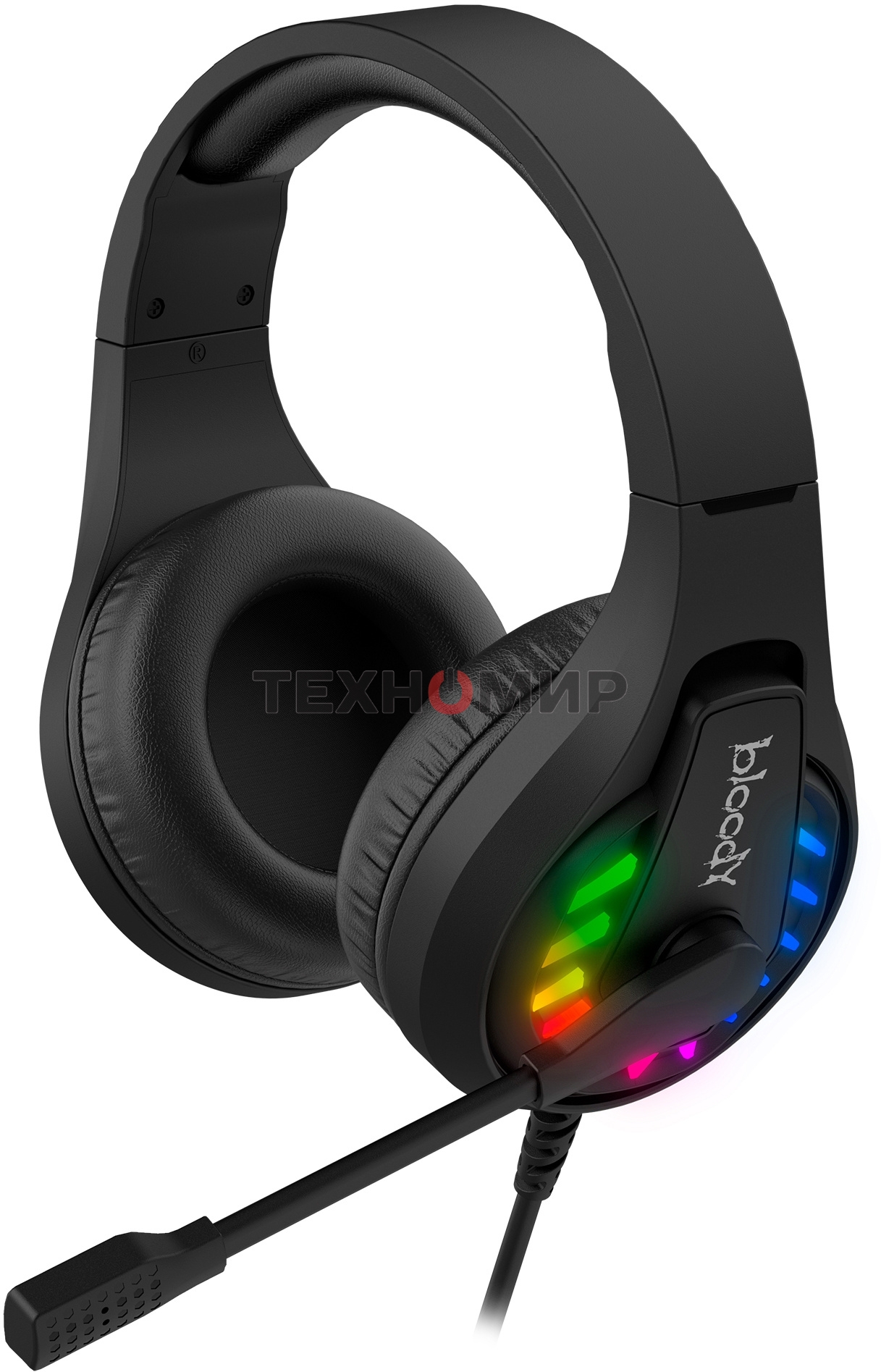 Гарнитура проводная с микрофоном A4Tech Bloody G230 черный 2м накладные USB оголовье (G230)