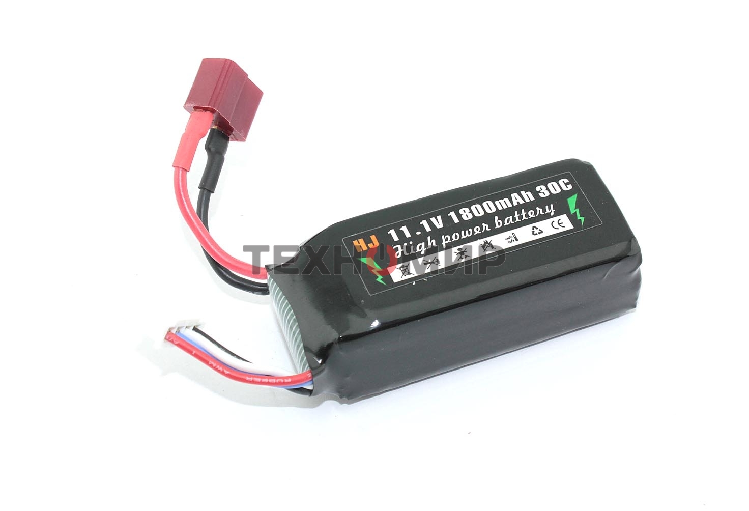 Портативный аккумулятор Li-Pol 11.1v 802555 1800mAh разъем T-plug