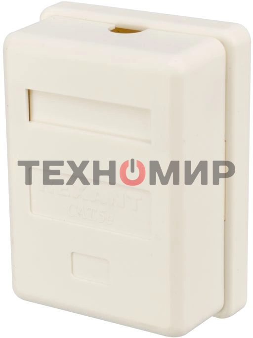 Розетка компьютерная Rexant 1-м ОП RJ45 CAT 5E бел.