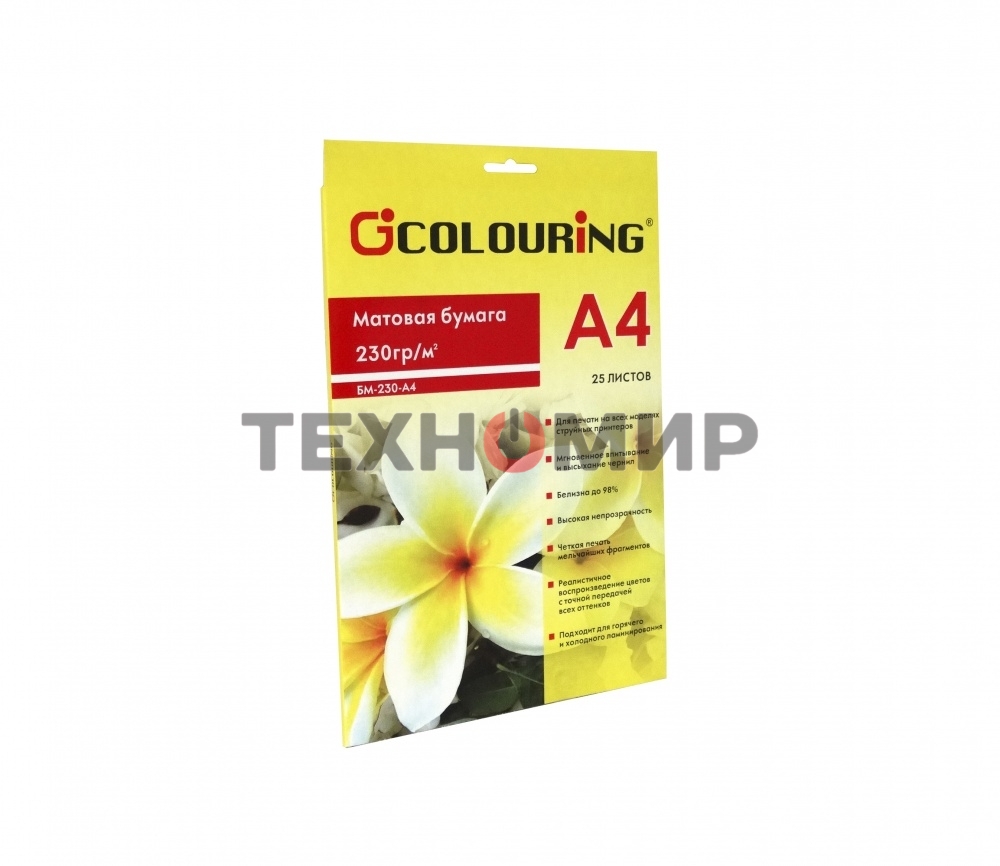Фотобумага CG-БМ-230-А4-25 матовая, 230 г/м2, А4, 25 листов, 5760 dpi