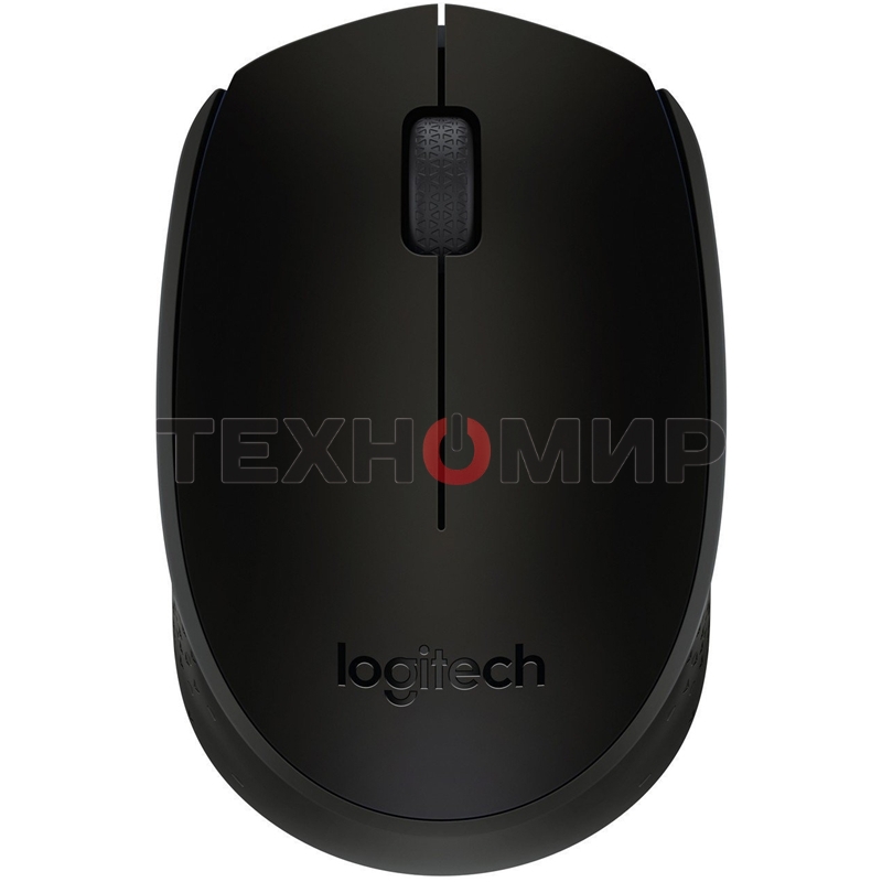 Мышь беспроводная Logitech B170 черный, 1000 dpi, радиоканал, USB, кнопки - 3