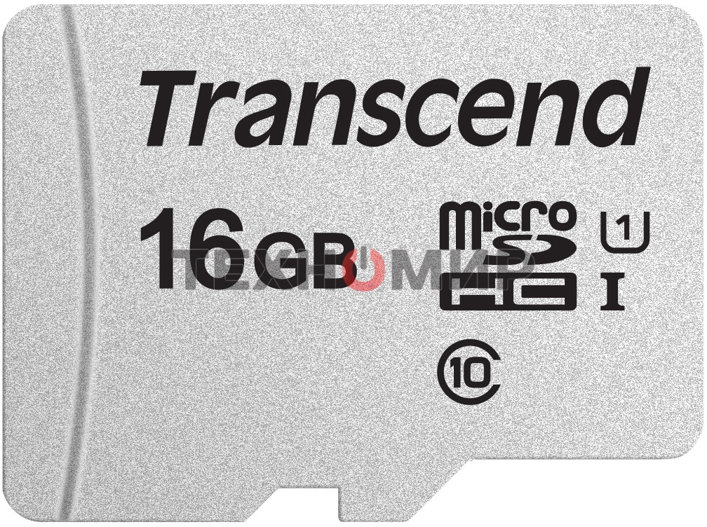Флеш карта microSD 16Gb Transcend microSDHC Class 10 UHS-1 U1, (без адаптера), TLC