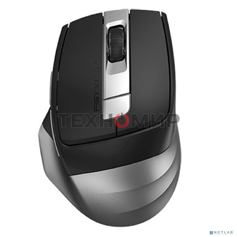 Мышь беспроводная A4Tech Fstyler FB35C серый/черный, 2000 dpi, радиоканал, Bluetooth, USB, кнопки - 6