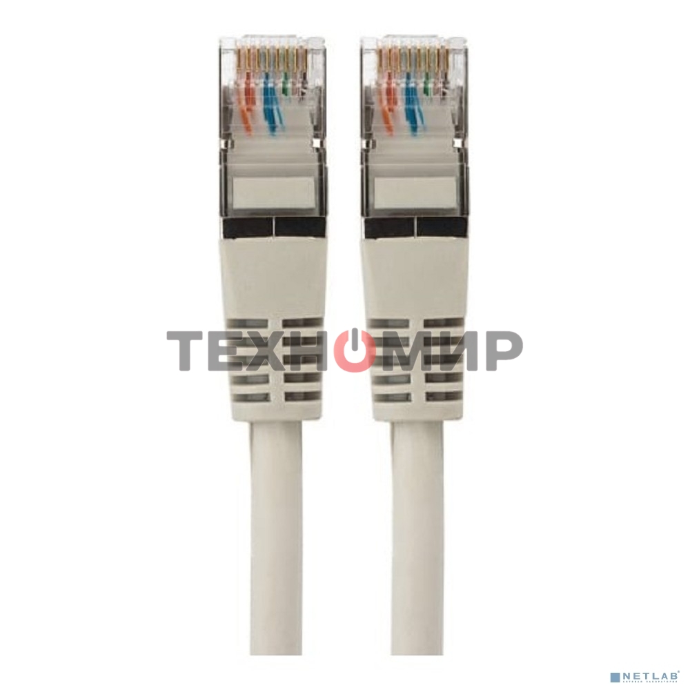 Пaтч-корд F/UTP Rexant, cat. 5e, RJ45-RJ45, экранированный, 24AWG, LSZH, серый, 3м