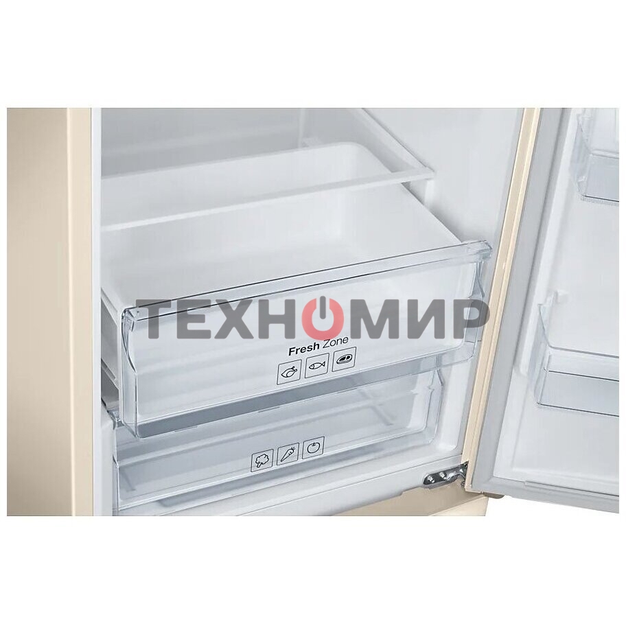 Холодильник Samsung RB37A5200EL/WT бежевый двухкамерный 269/118 л морозилка снизу