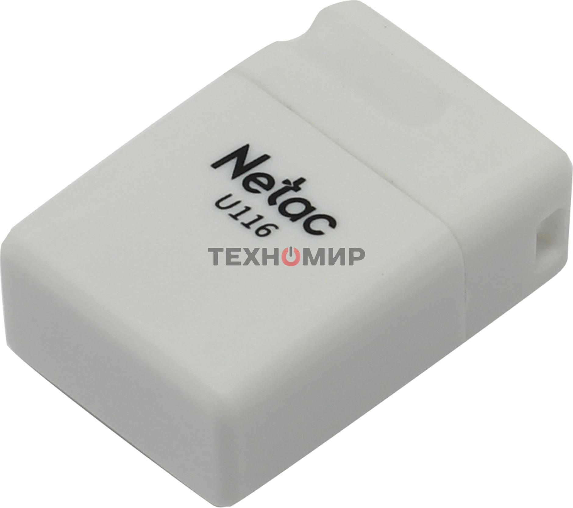 Флешка USB Netac U116 (NT03U116N-016G-20WH), 16Gb, USB 2.0, R/W 70/30, белый