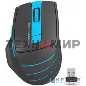 Мышь беспроводная A4Tech Fstyler FG30 серый/синий, 2000 dpi, радиоканал, USB, кнопки - 5