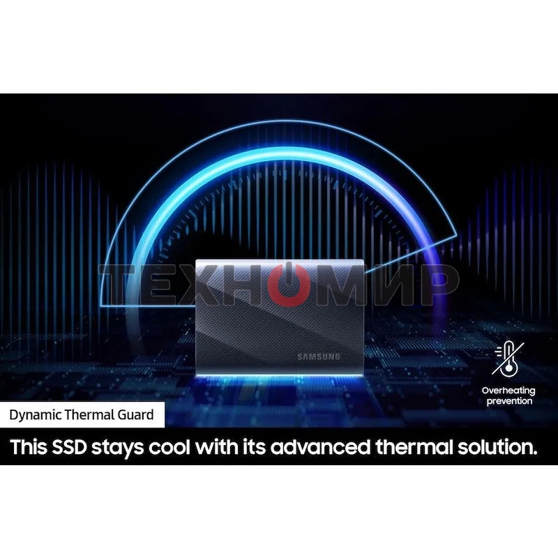 Накопитель SSD 2Tb Samsung T9 MU-PG2T0B/WW, V-NAND, USB 3.2 Gen 2 Type-C [R/W - 2000/2000 Mb/s] черный