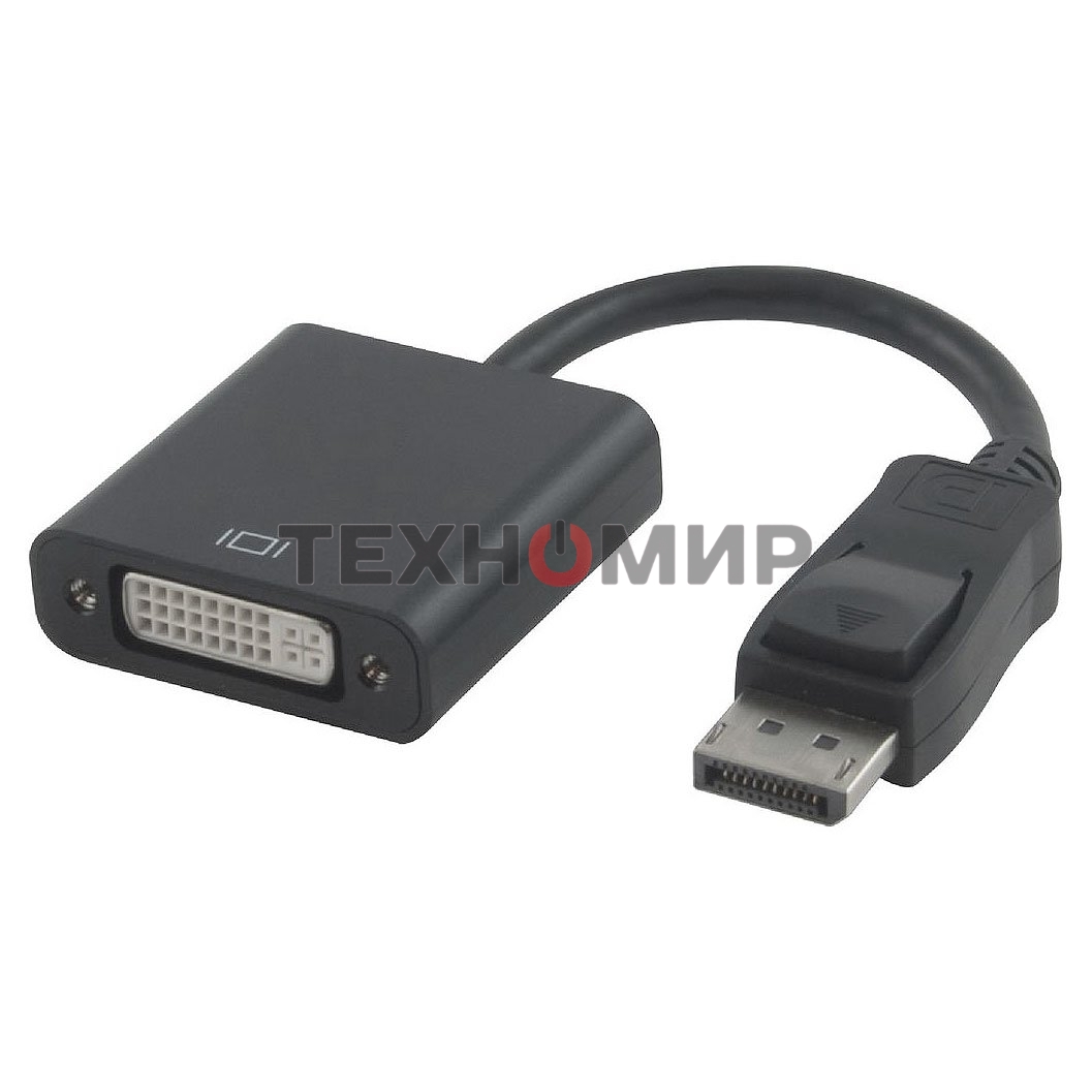 Переходник DisplayPort - DVI Cablexpert A-DPM-DVIF-002, 20M/19F, черный, пакет