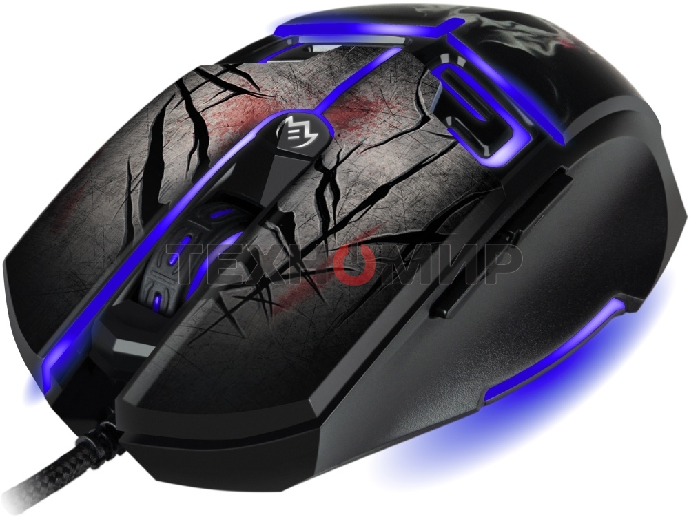 Мышь проводная SVEN RX-G805 черный, 8000 dpi, USB, кнопки - 6