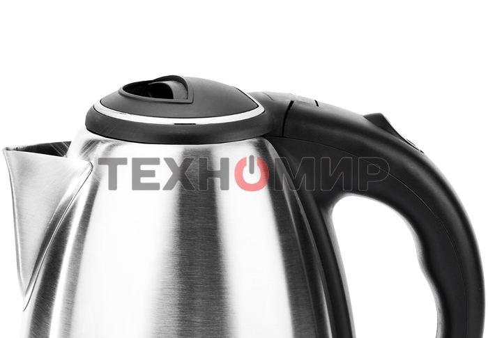 Чайник электрический Centek CT-0035 матовый, металл, 1,5 л, 2000 W, хромированная вставка на крышке